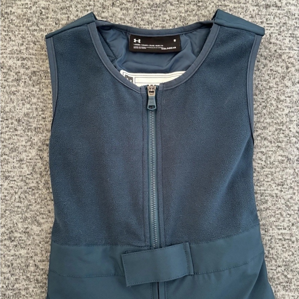 Under Armour Kids Alderhorn Winter Teal Snow Bibs - Picture 5 of 10